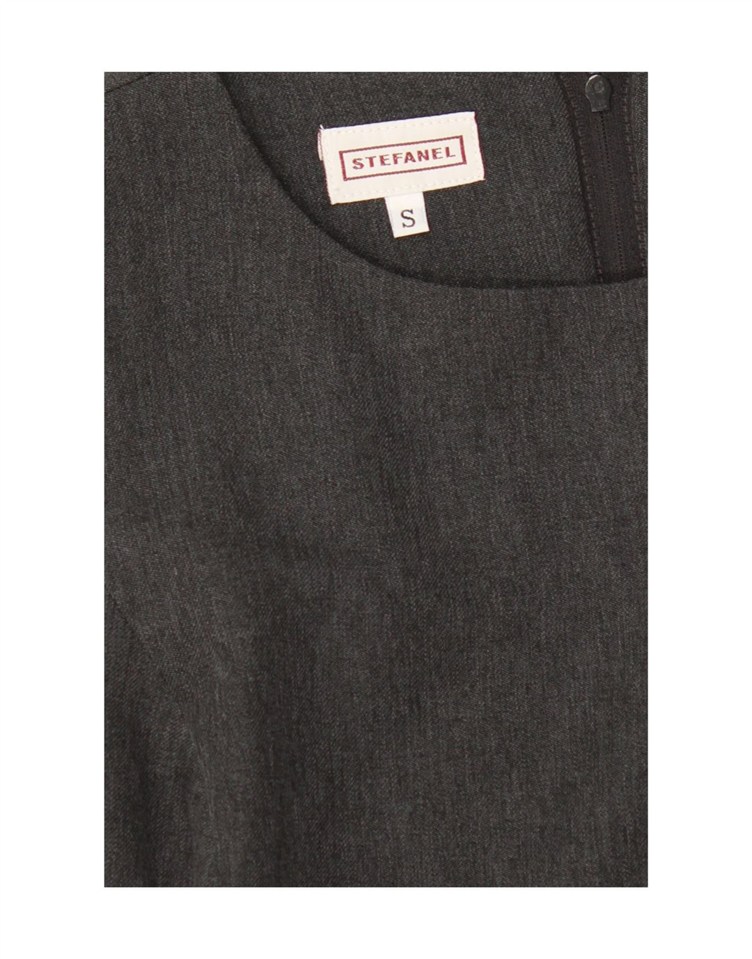 STEFANEL Womens Sleeveless A-Line Dress UK 10 Small Grey Polyester Vintage Stefanel and Second-Hand Stefanel from Messina Hembry 