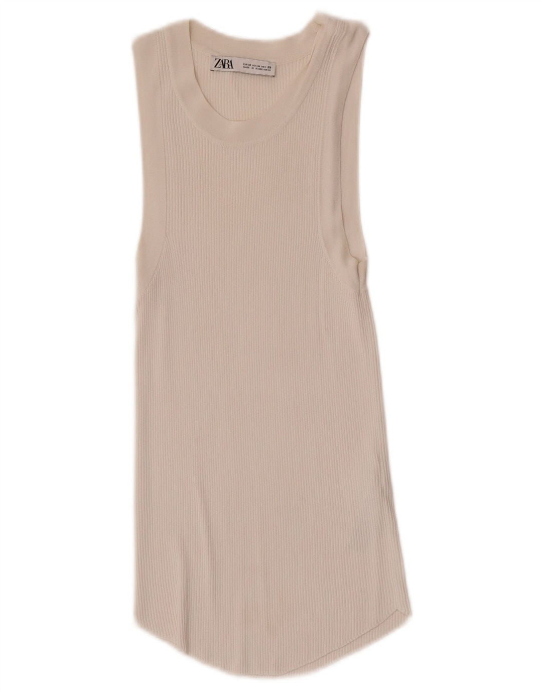 Zara Femme Débardeur UK 12 Medium Blanc Viscose