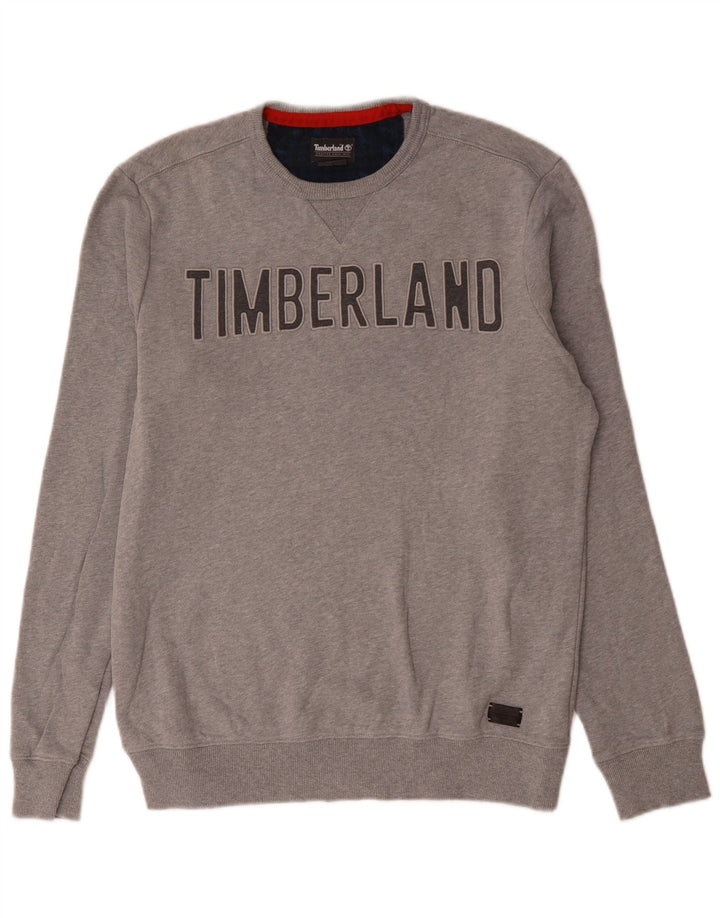 Timberland Sweat-shirt graphique pour homme en coton gris petit