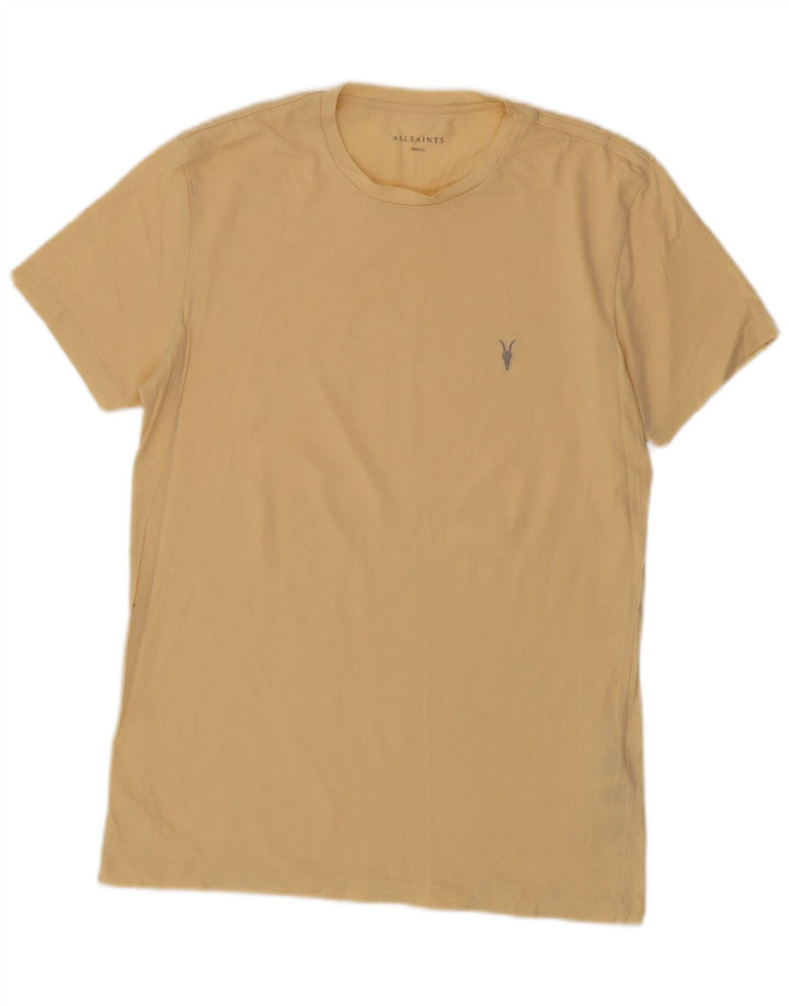 All Saints T-Shirt Homme Petit Haut Jaune Coton