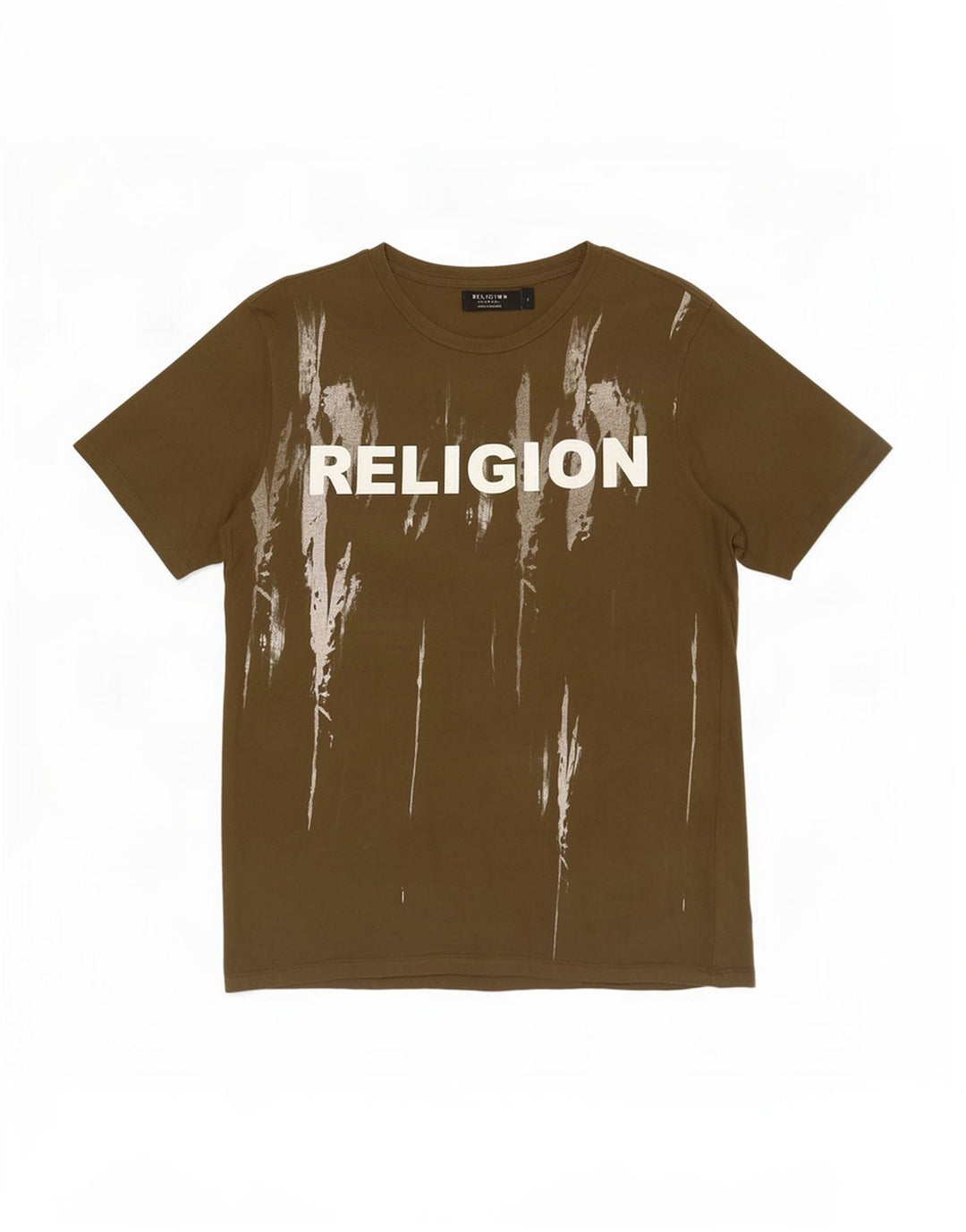 Religion T-Shirt Graphique Homme Petit Kaki Coton