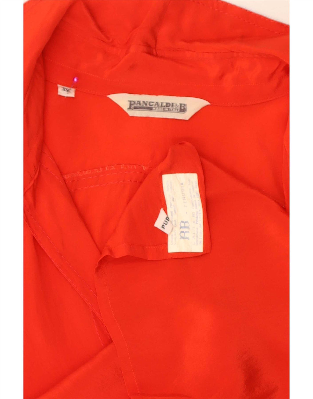 Pancaldi Chemise à manches longues pour femme, coupe régulière, grand rouge