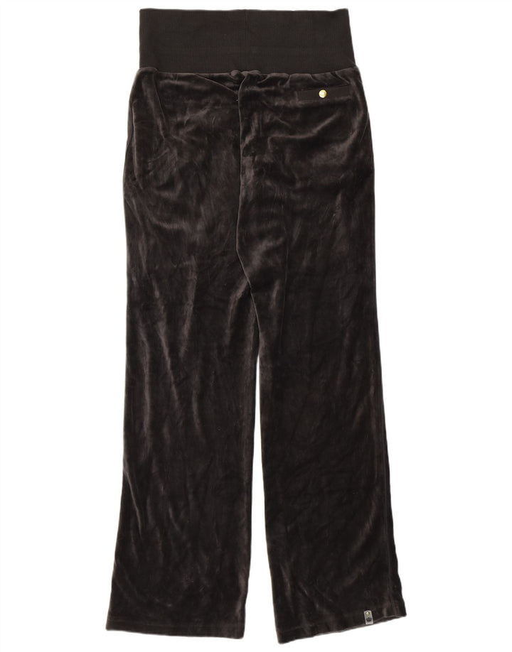 Adidas Pantalon de survêtement en velours pour femme UK 14 Large Gris Coton