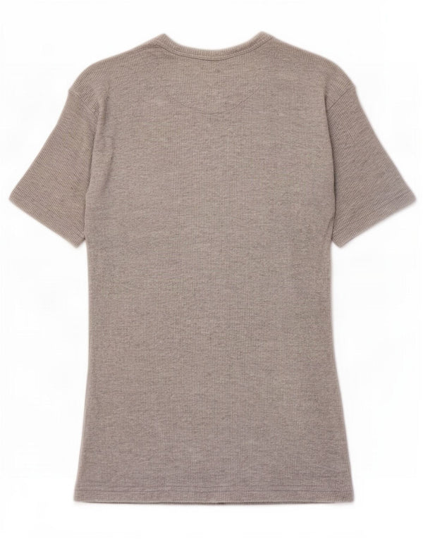 vintage Mens T-Shirt Top Grand Gris