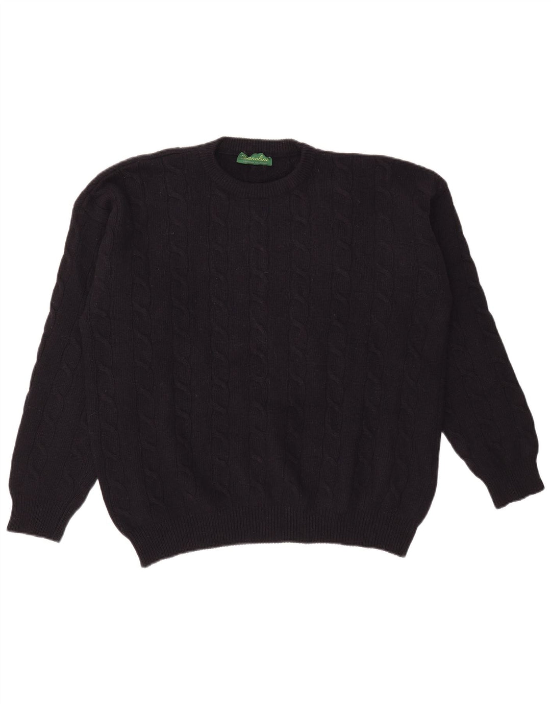 Zanolini Pull col rond pour homme XL en laine vierge bleu marine