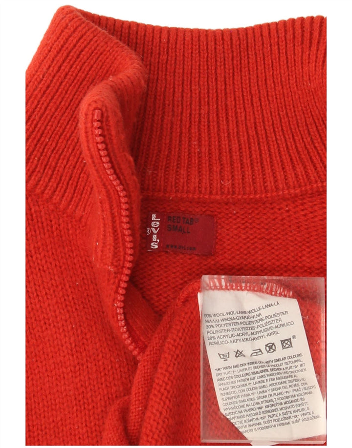 LEVI'S Cardigan Pull Homme Petit Rouge Laine
