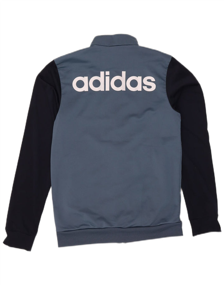 Adidas Veste de survêtement graphique pour homme Petit bleu Polyester color block