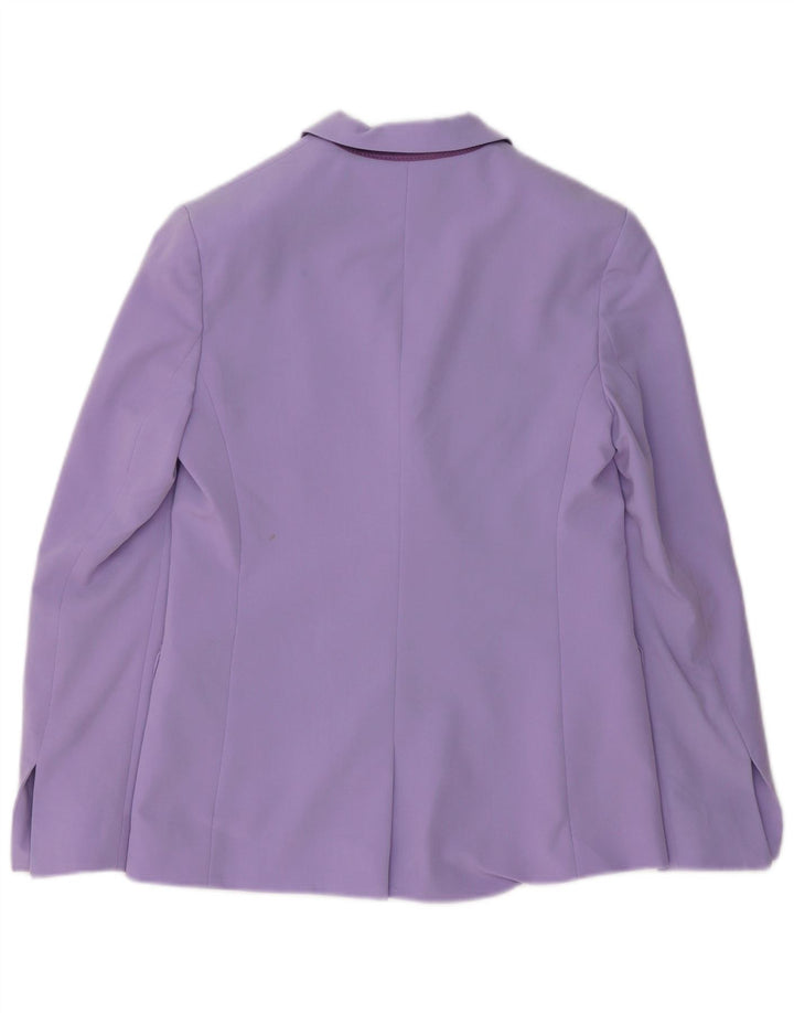 Topshop Veste Blazer Double Boutonnage Femme UK 8 Petit Violet Polyester