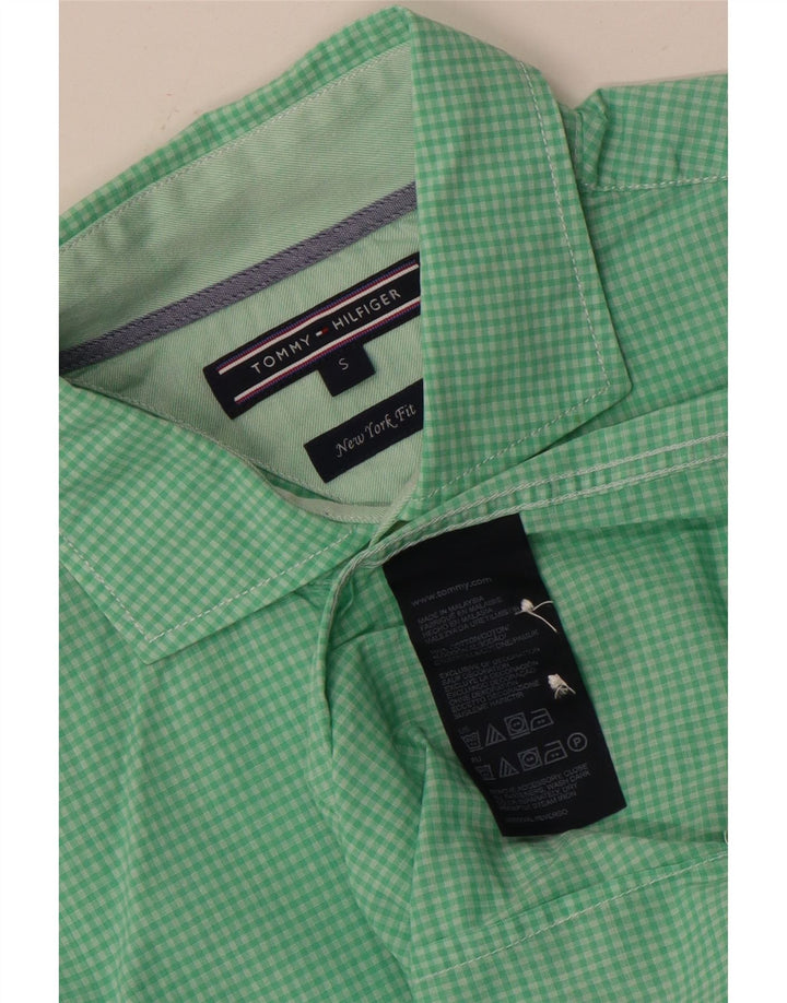 Tommy Hilfiger Chemise Homme Petit Vert Vichy Coton