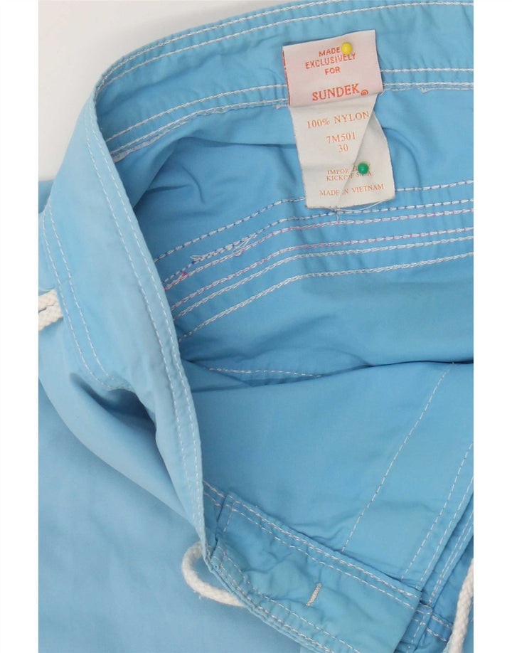 Sundek Short de Bain Homme Nylon Rayé Bleu Moyen