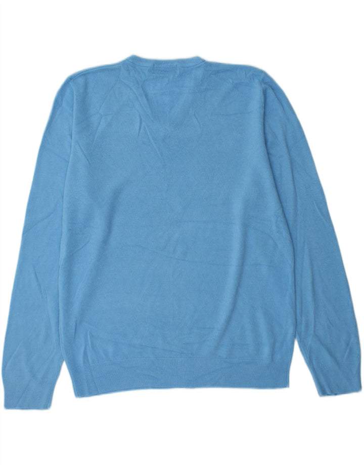 Marks & Spencer Pull col V pour homme en acrylique bleu Taille L