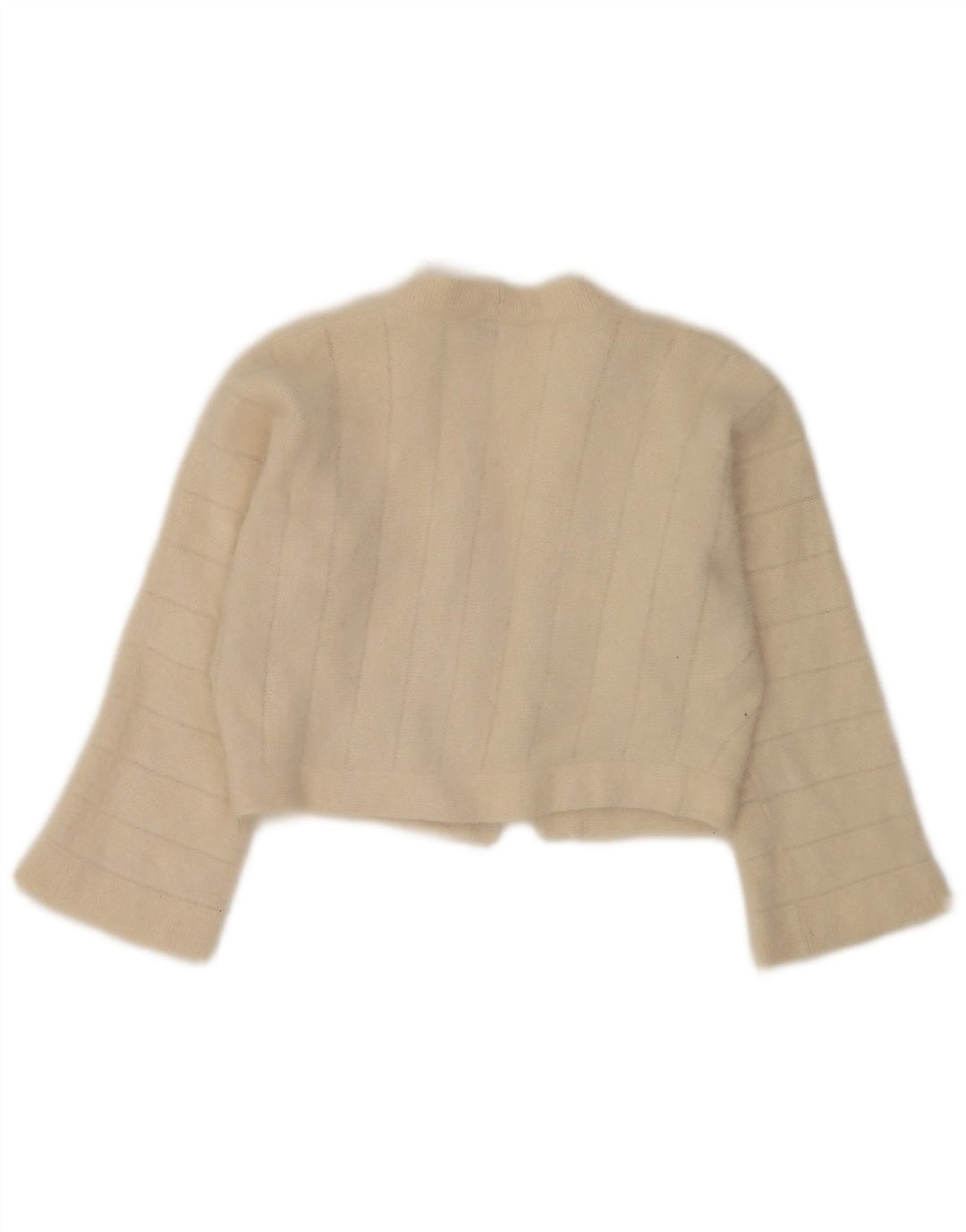 Luisa Spagnoli Pull boléro ouvert pour femme UK 14 Beige moyen