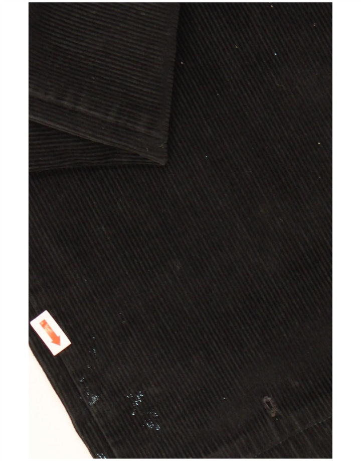 CONTE OF FLORENCE Pantalon court en velours côtelé pour homme IT 50 Large W34 L25 Noir