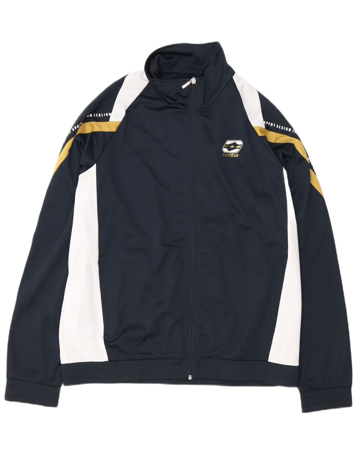 Lotto Veste de survêtement graphique pour homme 2XL Bleu marine Colorblock Polyester