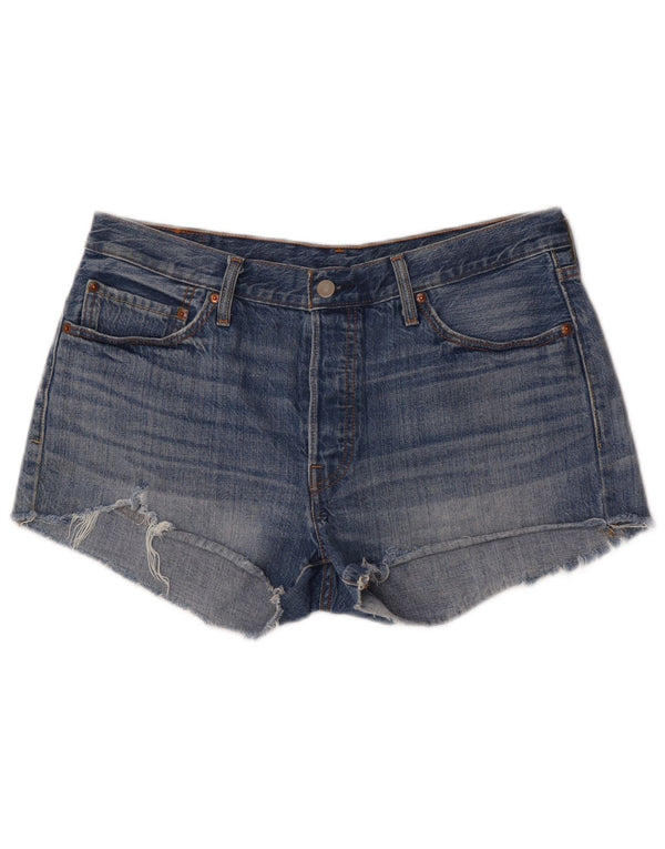 Levi's Short en Jean 501 Femme W32 Large Bleu Coton