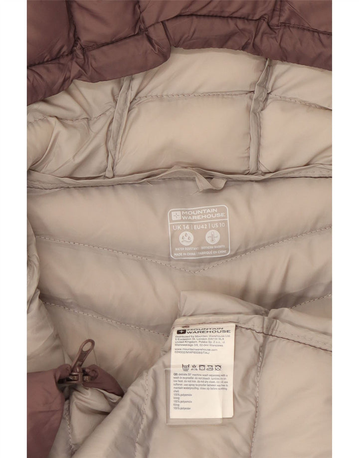 Mountain Warehouse Manteau rembourré à capuche pour femme UK 14 Marron moyen Polyamide