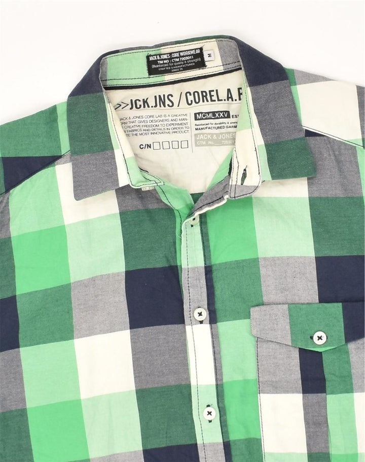 JACK & JONES Chemise Homme Vert Moyen Carreaux Coton
