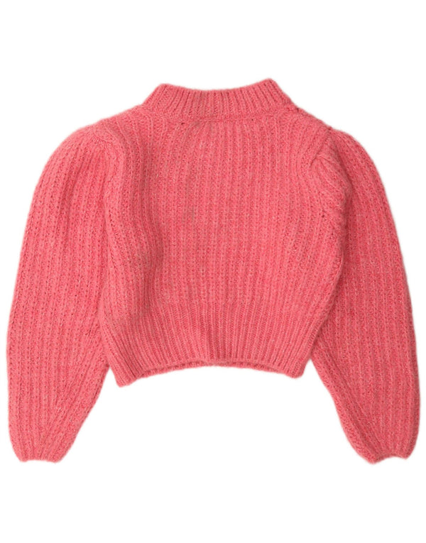 Topshop Pull Femme UK 10 Petit Acrylique Rose