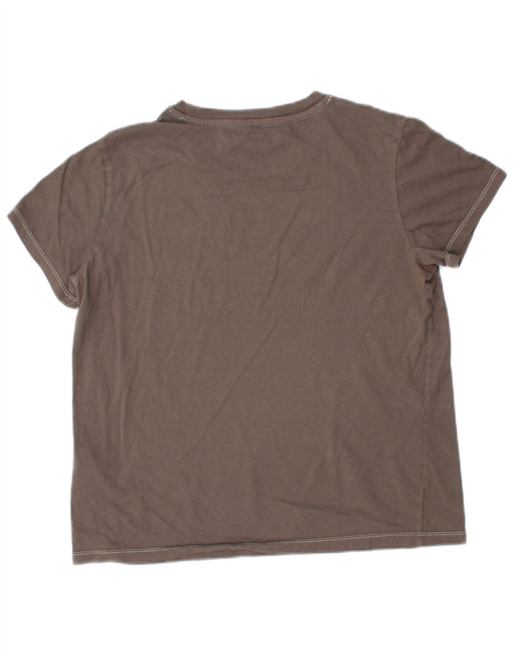 Levi's T-Shirt Graphique Femme UK 14 Gris Moyen Coton