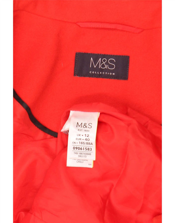 Marks & Spencer Manteau pour femme UK 12 Polyester rouge moyen