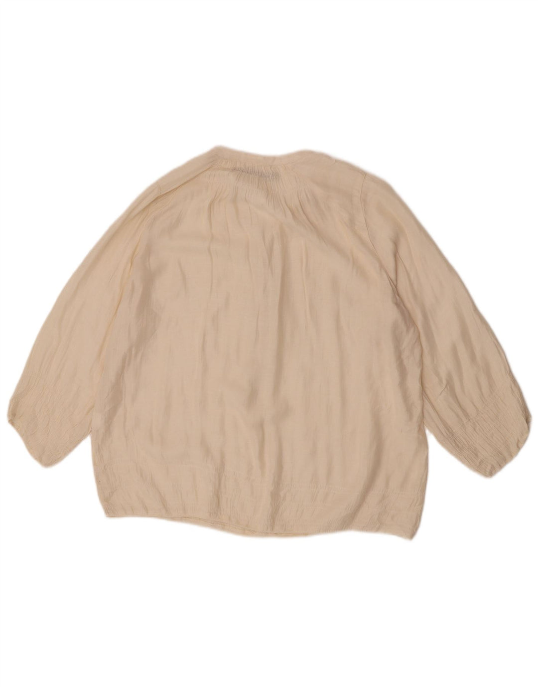 Zara Chemisier à manches 3/4 pour femme UK 14 Medium Off White