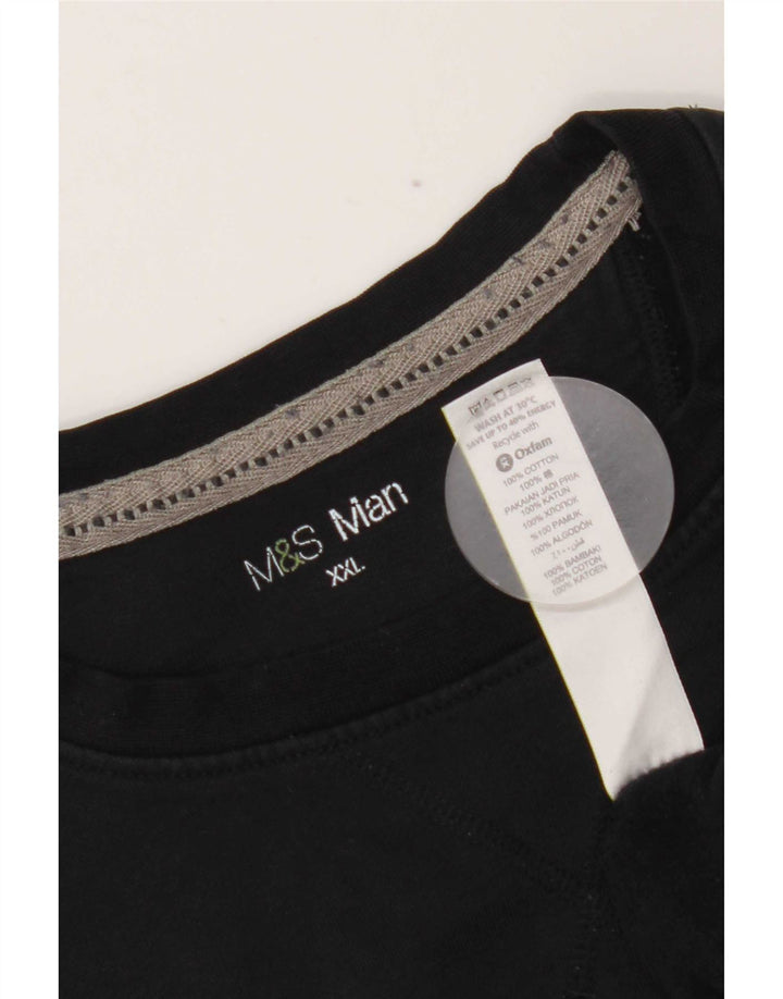Marks & Spencer Sweat-shirt pour homme en coton noir 2XL
