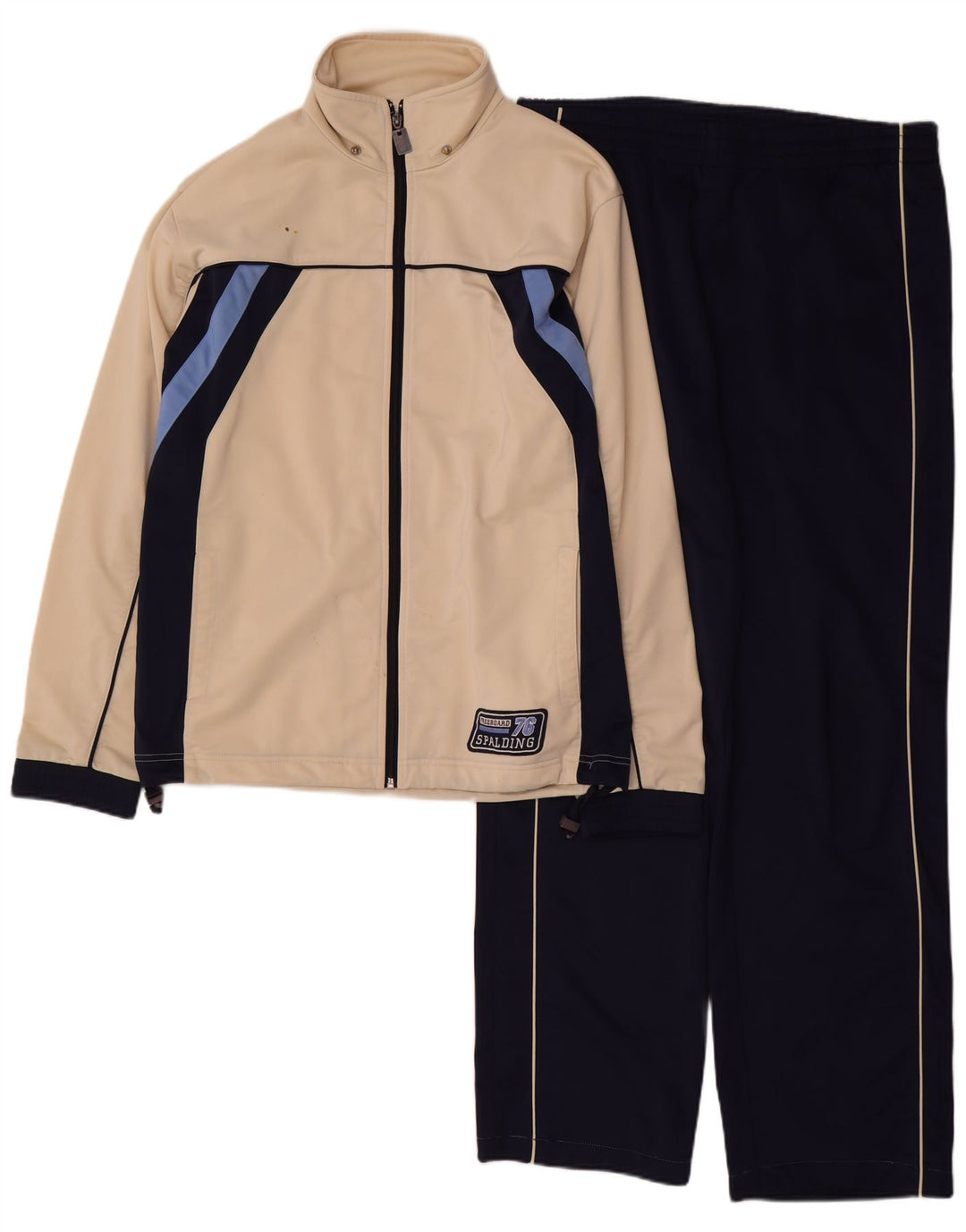 Spalding Survêtement complet pour homme Large Beige Colourblock Polyester
