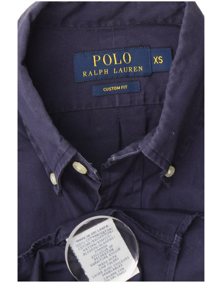 POLO RALPH LAUREN Chemise sur mesure pour hommes XS Bleu marine Coton
