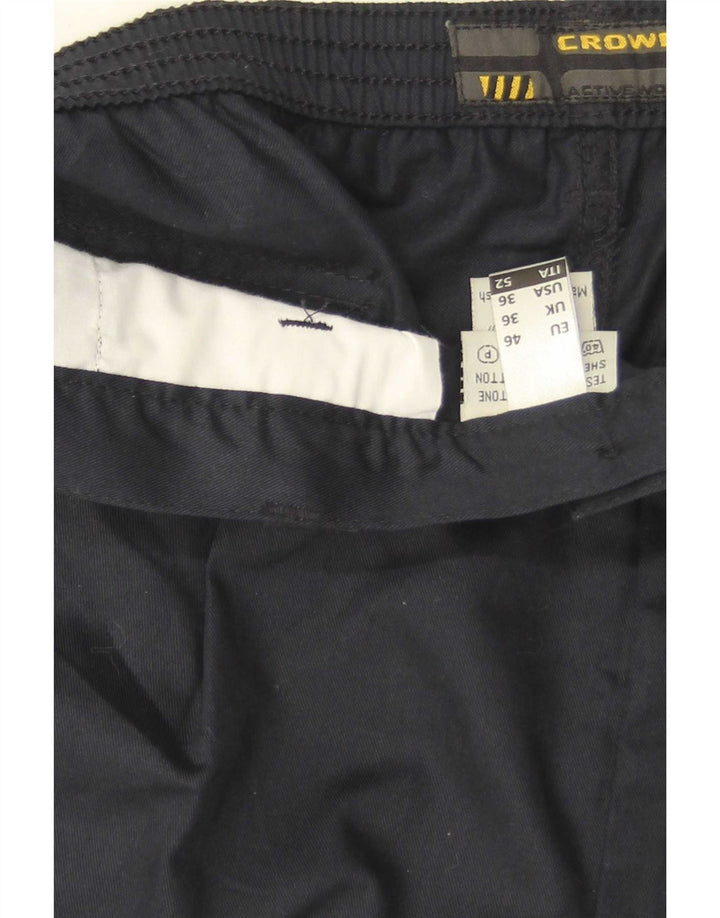 Crown Short Chino Pegged Homme W36 Grand Bleu Marine Coton