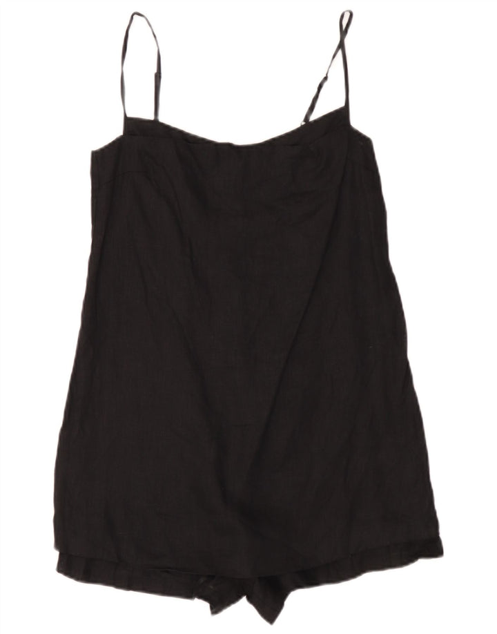 Zara Combishort Femme UK 10 Petit Lin Noir