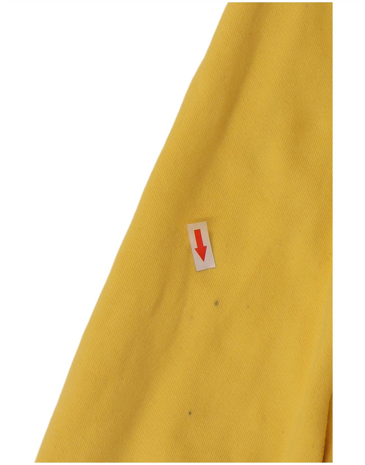 TOMMY HILFIGER Pull à capuche graphique pour homme Large Jaune Coton