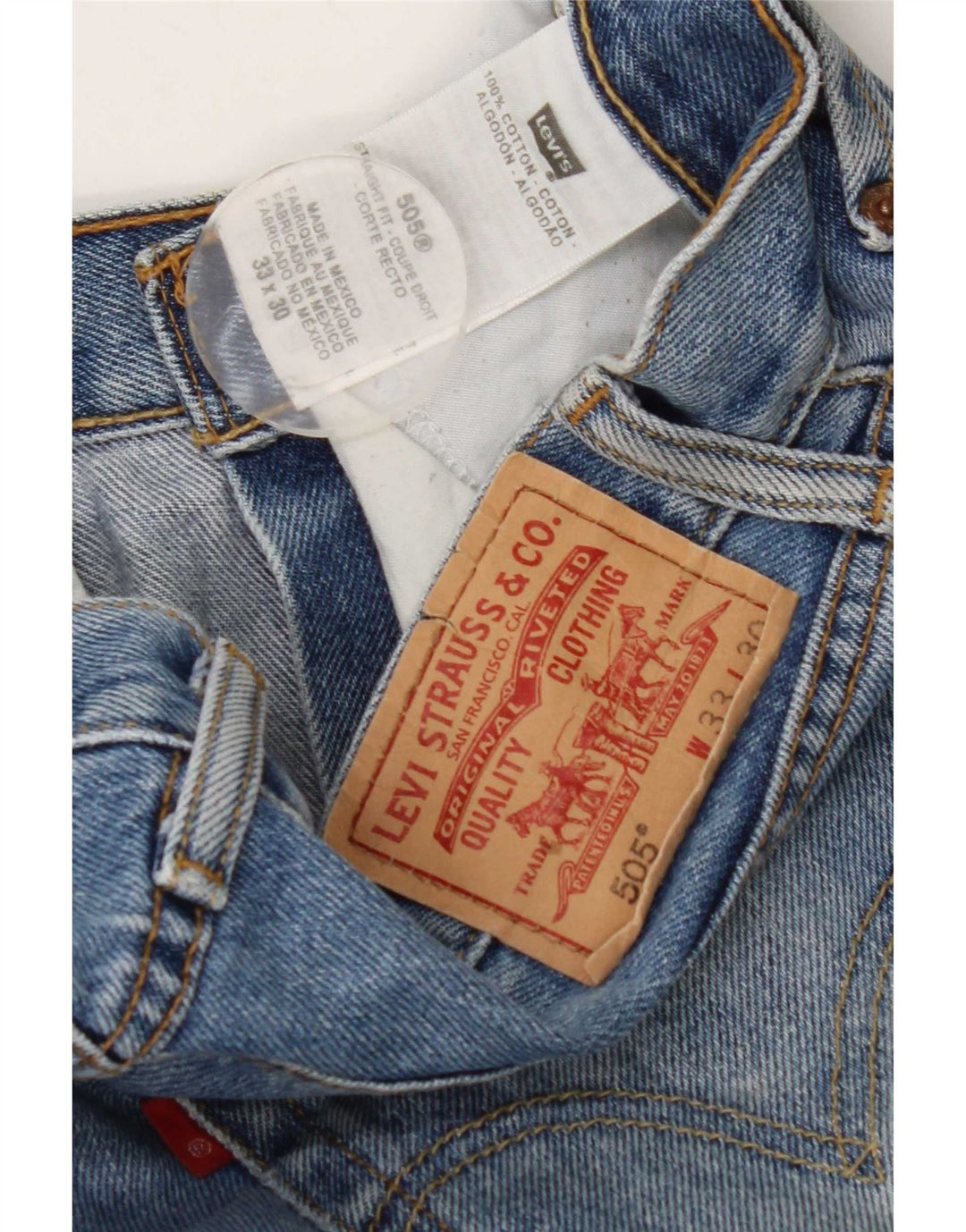 Levi's Jean Droit 505 Homme Bleu W33 L30 Coton