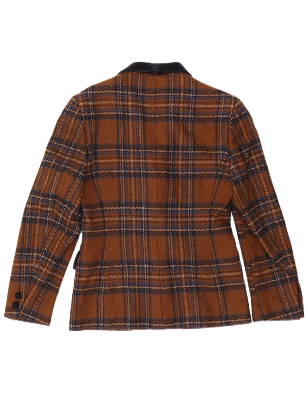 Misstwidd Veste blazer à 3 boutons pour femme IT 42 en laine à carreaux marron moyen