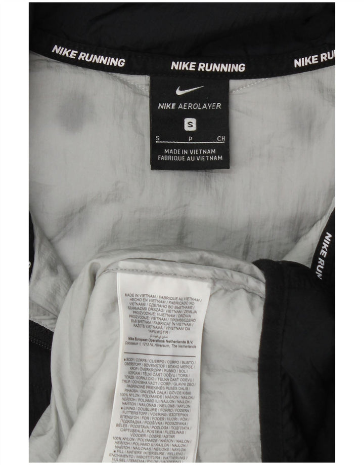 Nike Veste rembourrée à capuche pour femme UK 10 Petit nylon noir