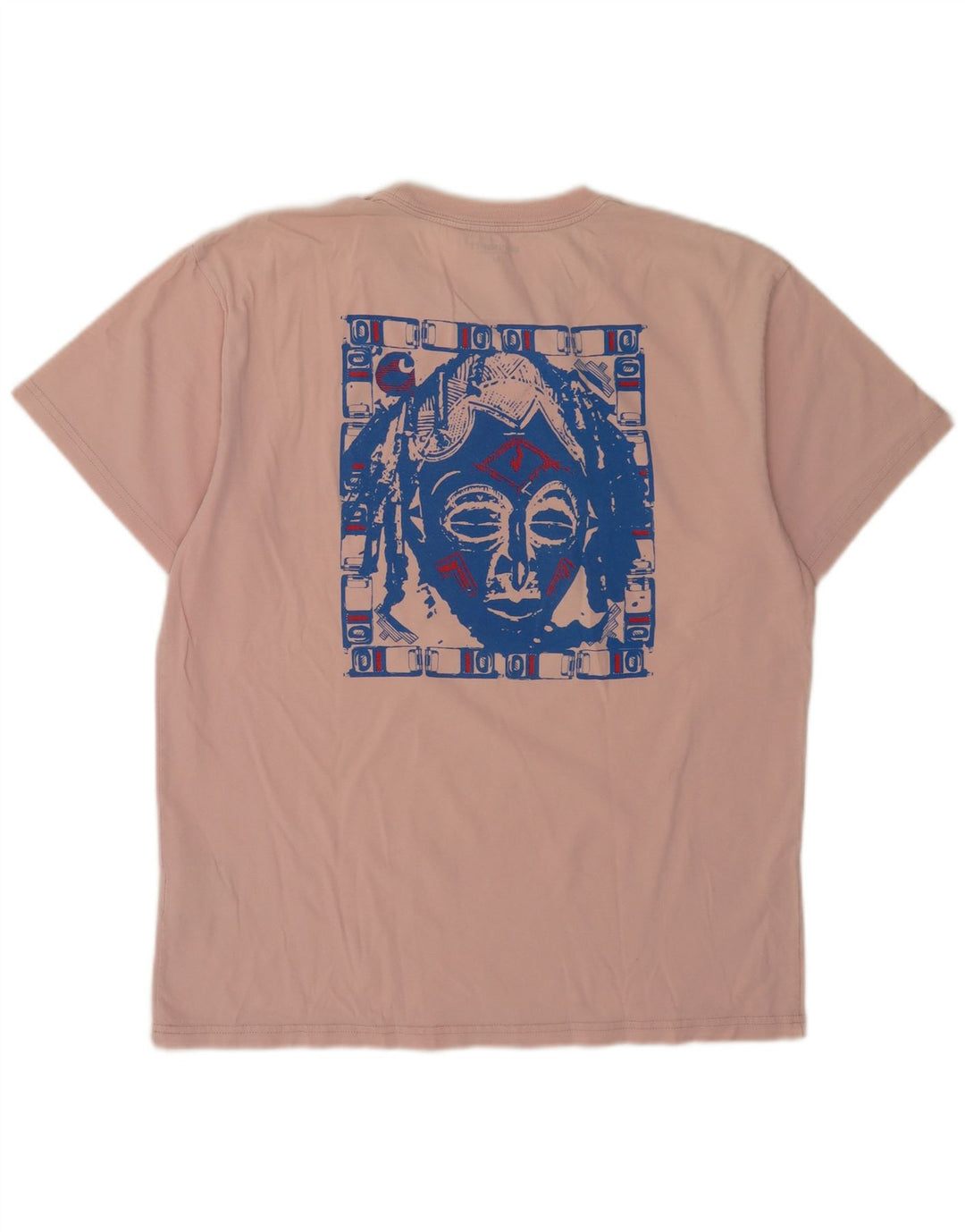 Carhartt T-Shirt Graphique Homme Rose Moyen Coton