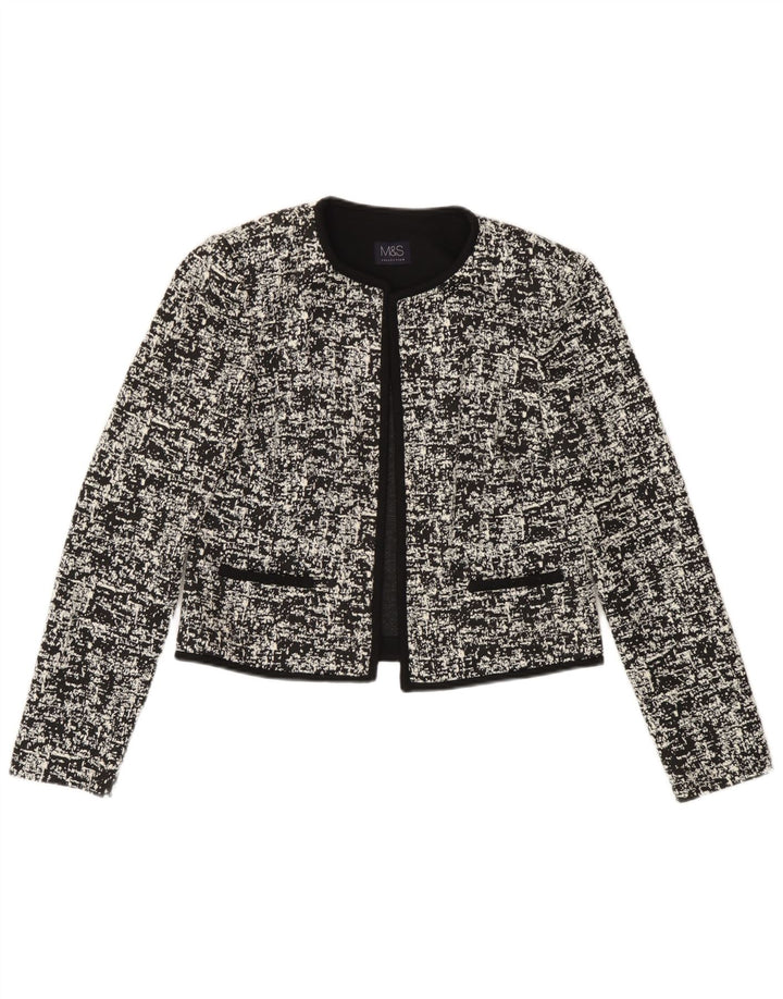 Marks & Spencer Boléro pour femme UK 10 Petit Noir Géométrique