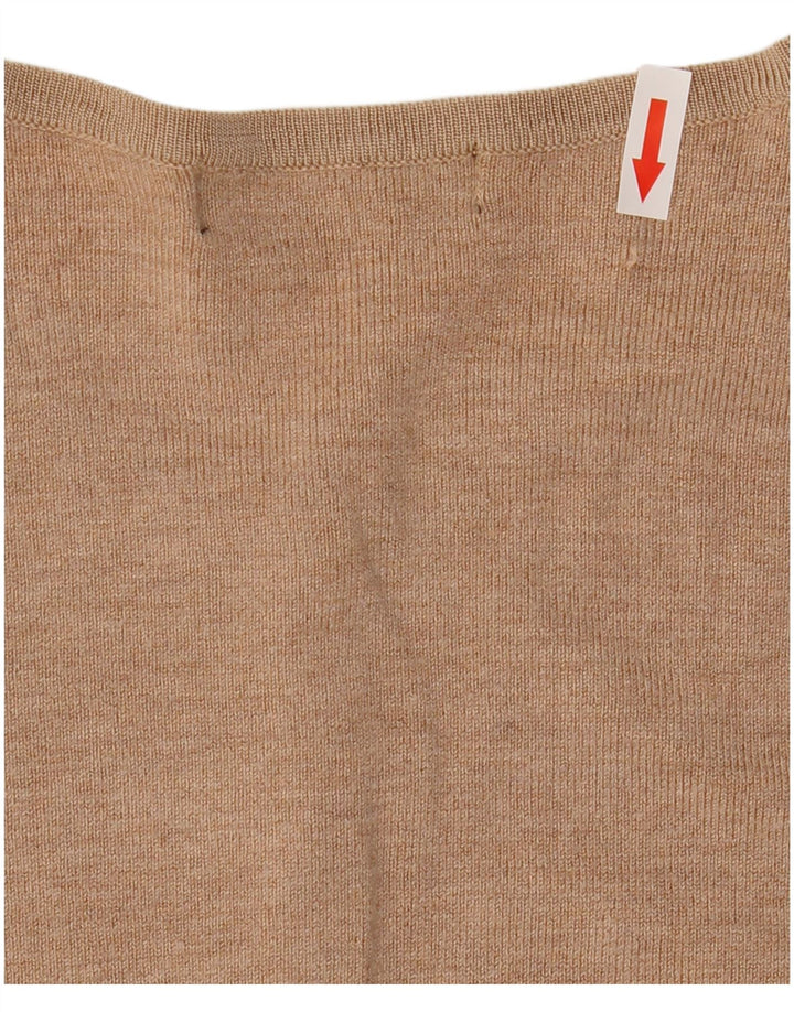 Marks & Spencer Pull Cardigan Femme UK 12 Viscose Beige Moyen