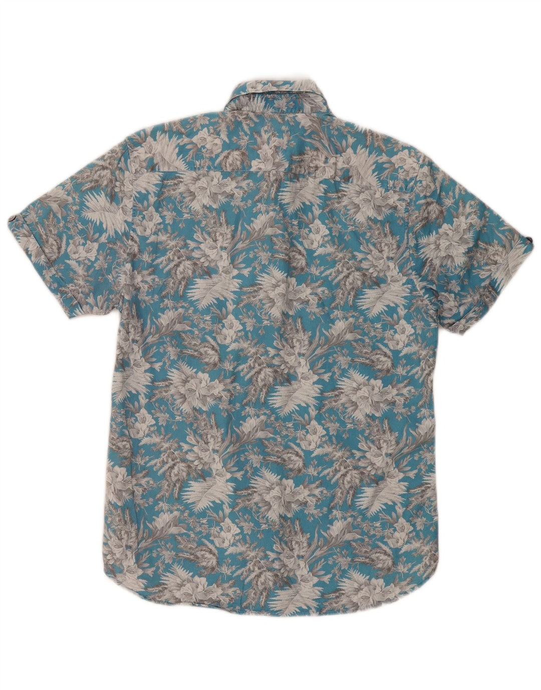 Ted Baker Chemise à manches courtes pour homme Taille 3 Bleu moyen Coton floral