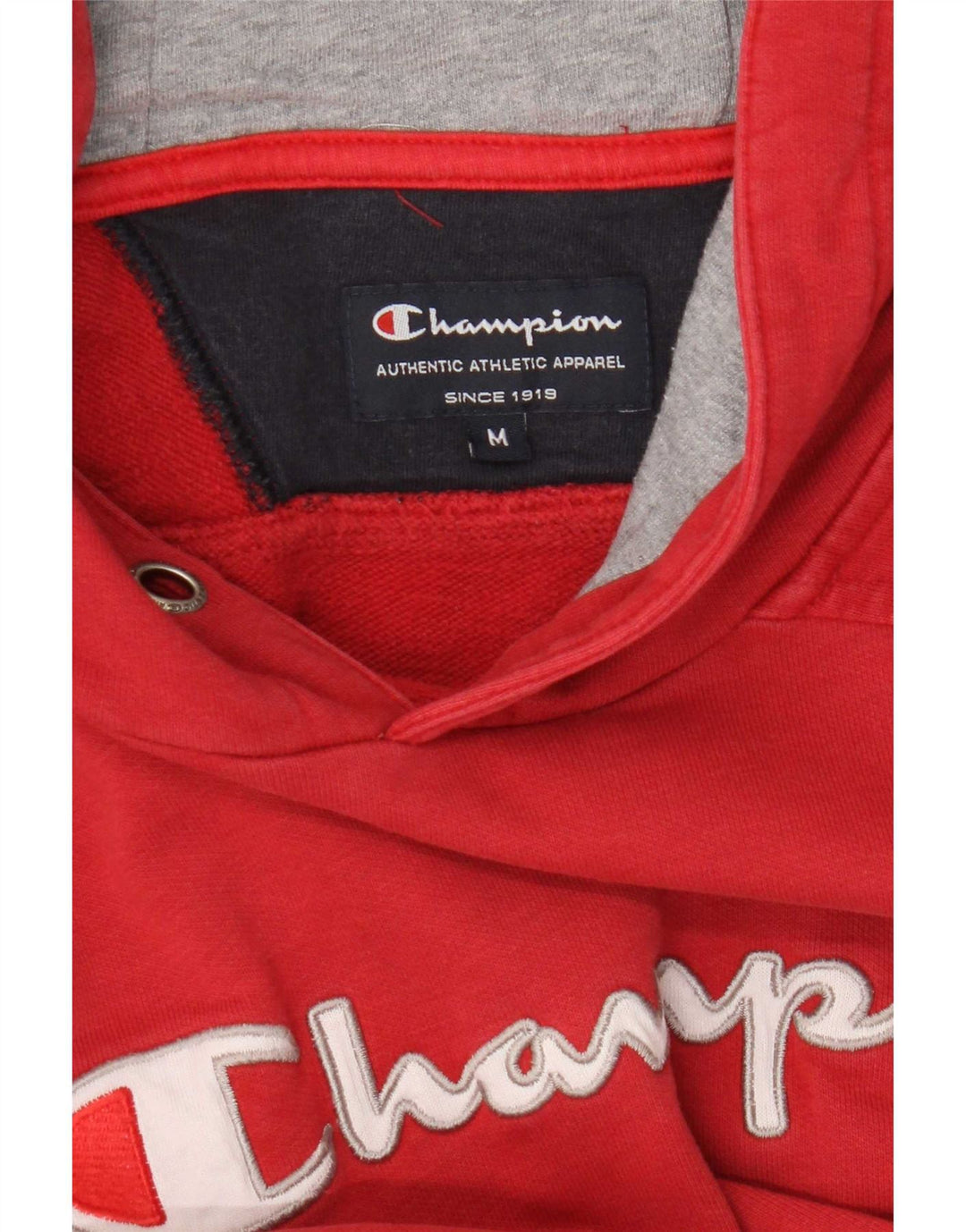 Champion Pull à Capuche Graphique Homme Rouge Moyen Colourblock