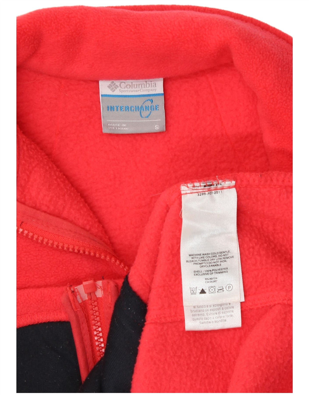 Columbia Veste Polaire Femme UK 10 Small Rouge Polyester