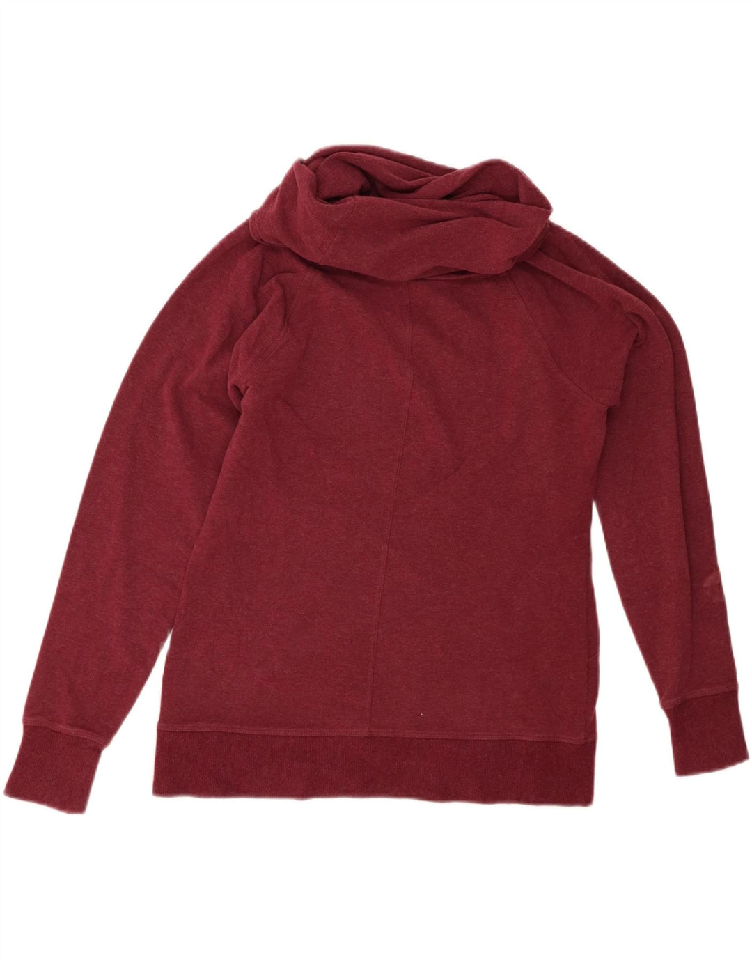 L.L.Bean Sweat-shirt à col roulé pour femme UK 14 en coton bordeaux moyen