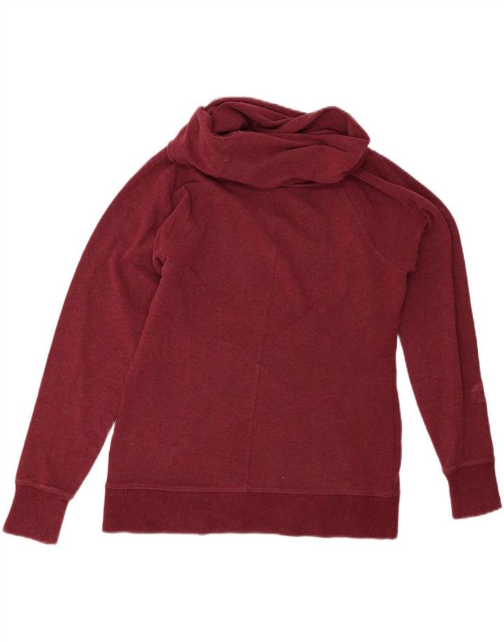 L.L.Bean Sweat-shirt à col roulé pour femme UK 14 en coton bordeaux moyen
