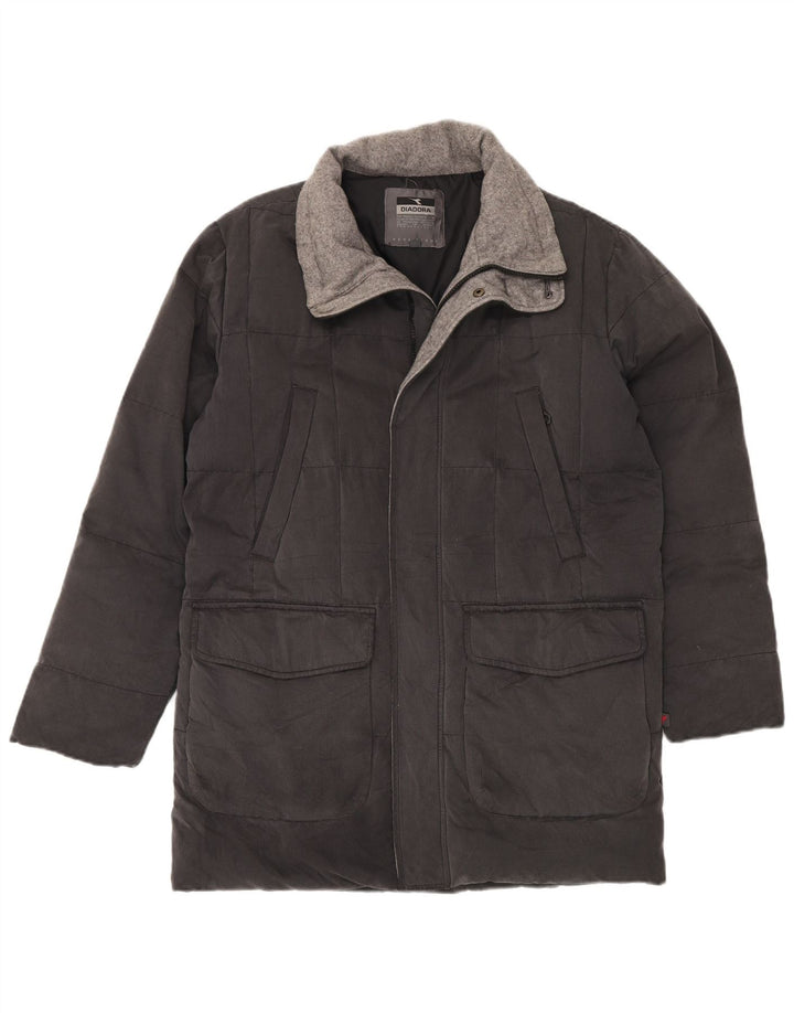 DIADORA Manteau rembourré pour homme UK 38 Coton gris moyen