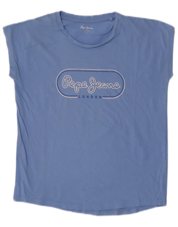 PEPE Jeans T-Shirt Graphique Femme Petit Bleu