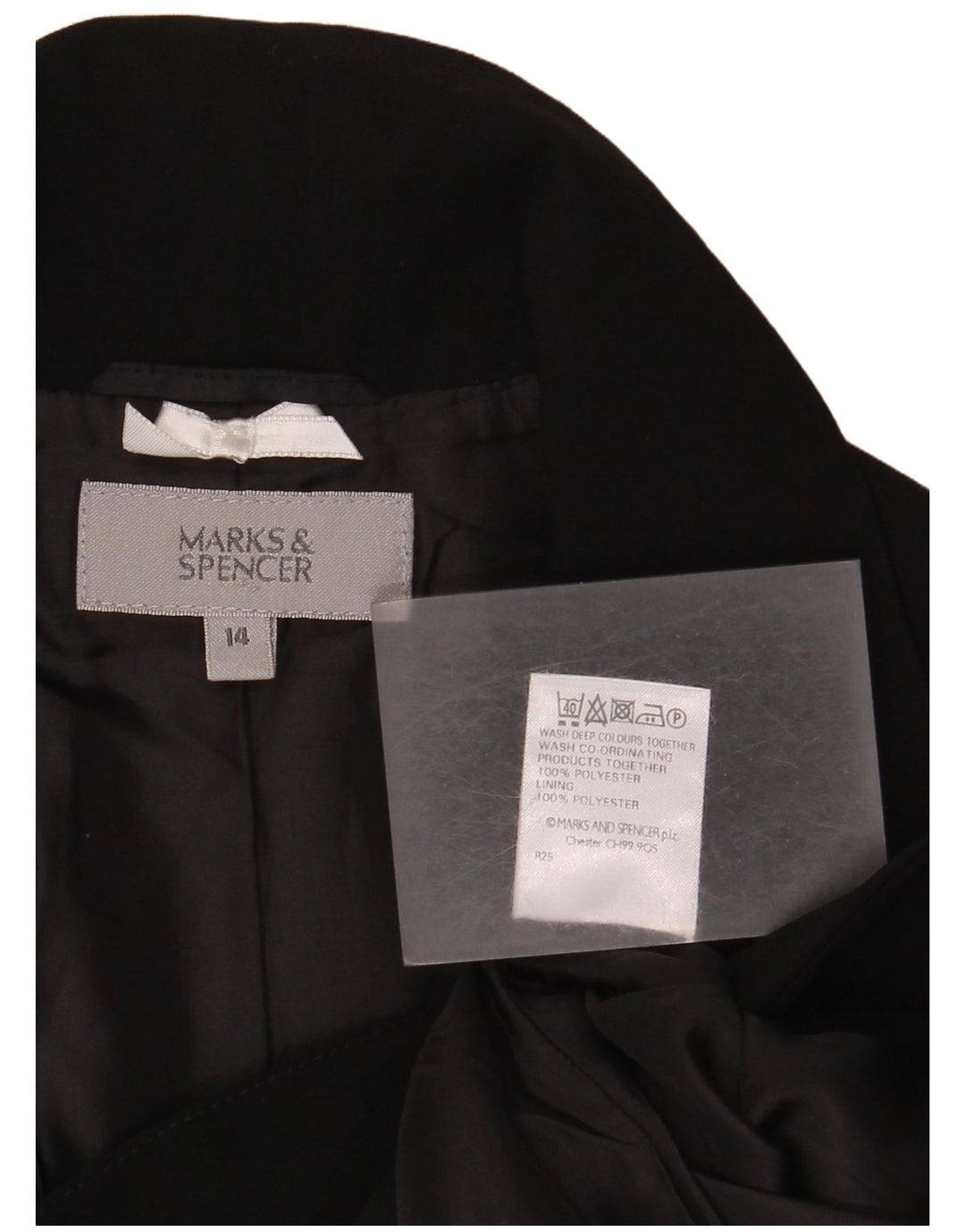 Marks & Spencer Veste blazer à 2 boutons pour femme UK 14 Noir moyen Polyester