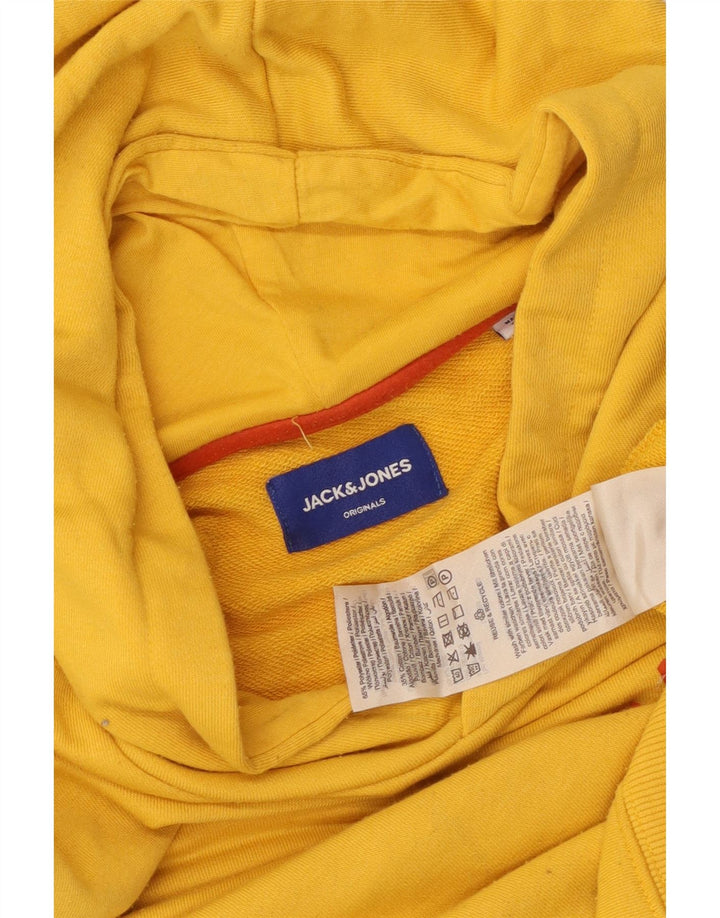 JACK & JONES Pull à capuche homme petit jaune polyester