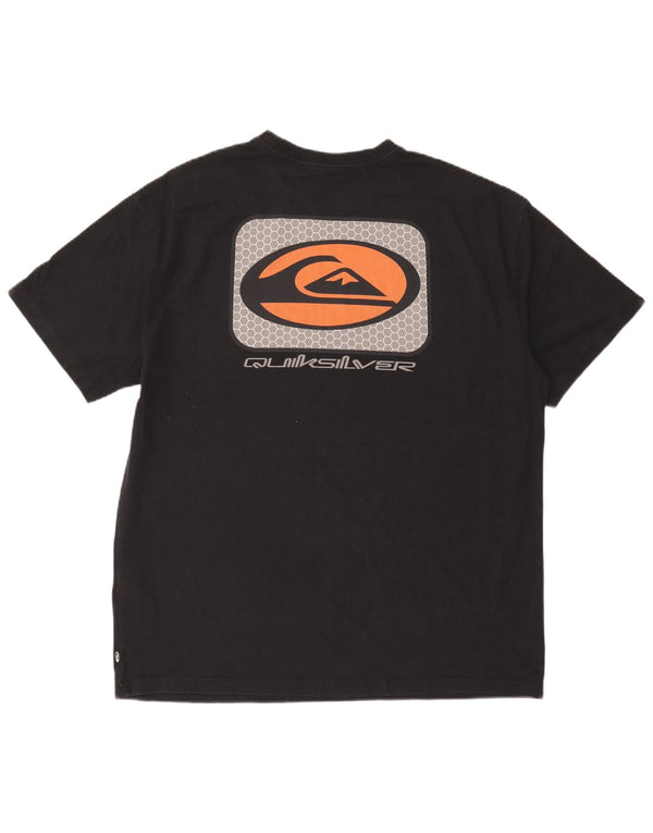 Quiksilver Mens Graphic T-Shirt Top Large Bleu Marine Coton