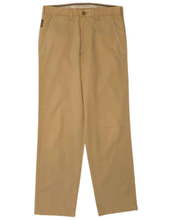 Armani Pantalon Chino Droit Homme UK 36 Petit W29 L30 Coton Beige