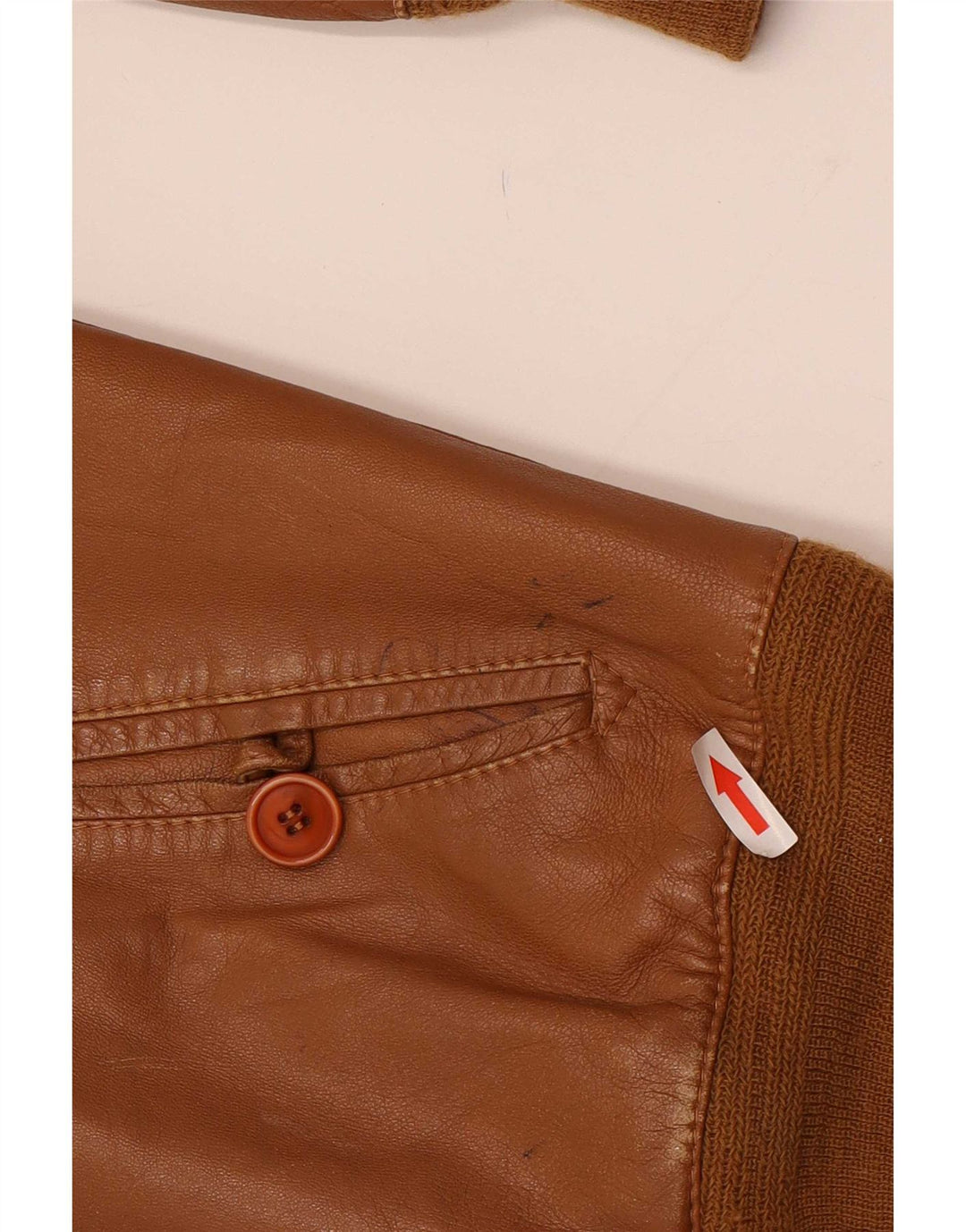 veste en cuir homme vintage UK 38 Brun moyen