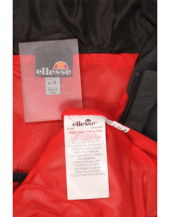 Ellesse Veste de pluie à capuche pour homme UK 38 Gris moyen Polyamide